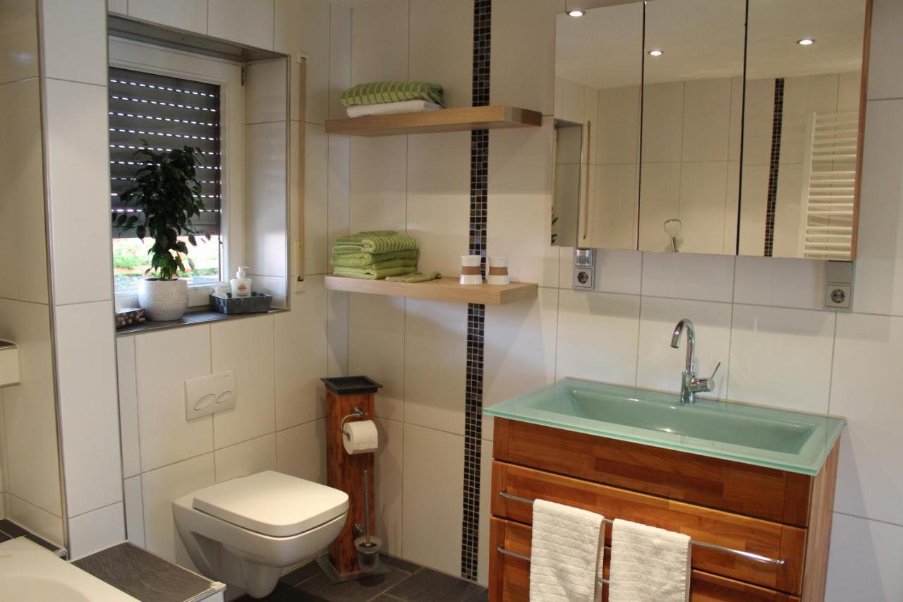 Ferienwohnung Forellenhof Oberschwarzach Bagian luar foto