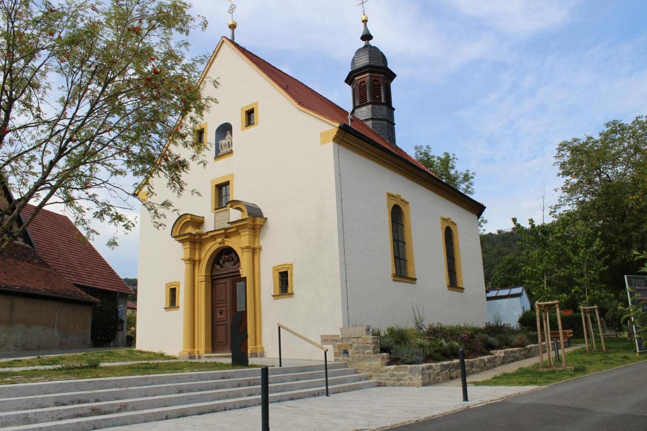 Ferienwohnung Forellenhof Oberschwarzach Bagian luar foto